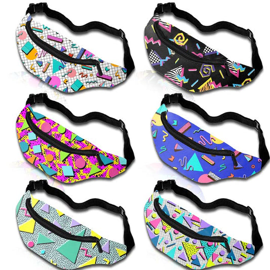 80s 90s Retro Vintage Fanny Pack-6 Pcs