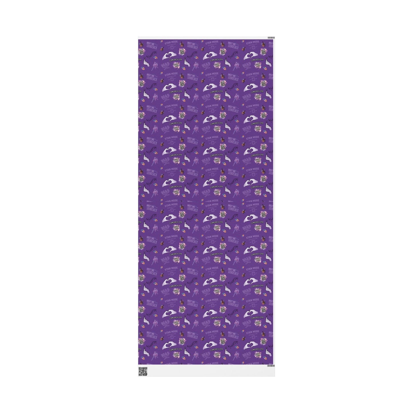 Purple K-pop Wrapping Paper | Fan Gift Wrap with Hidden Debut Detail | Aesthetic Concert Gift