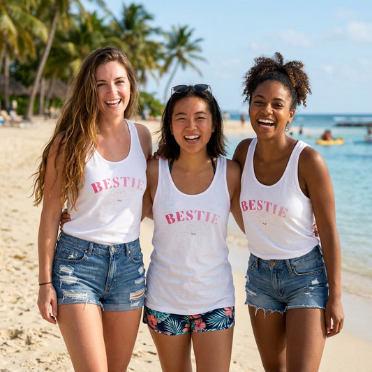 Besties Tank Top | Cute Heart Hands Best Friend Matching Tank