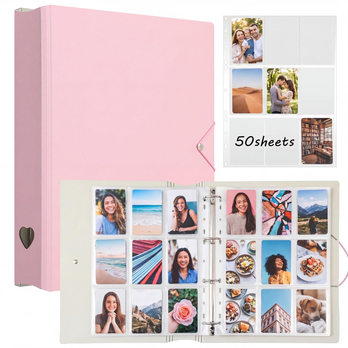 Kpop Photocard Binder with 50 Pages with 900 Card Slots, Kpop Photo Card Holder Book for Collectors (Amazon Find - Yinder)