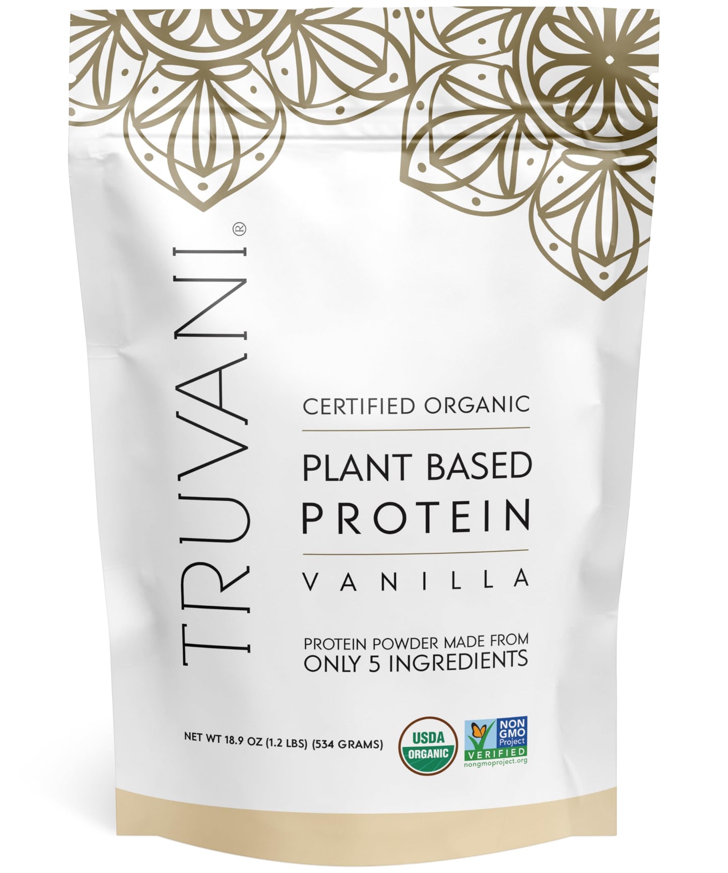 Truvani Organic Plant Based Protein Powder | Vanilla