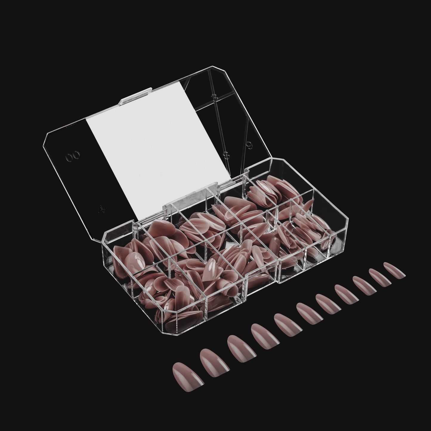 Apres Neutrals Gel-X Mia Box Of Press On Nails, 11 Sizes-Natural Round Medium, 150pcs)