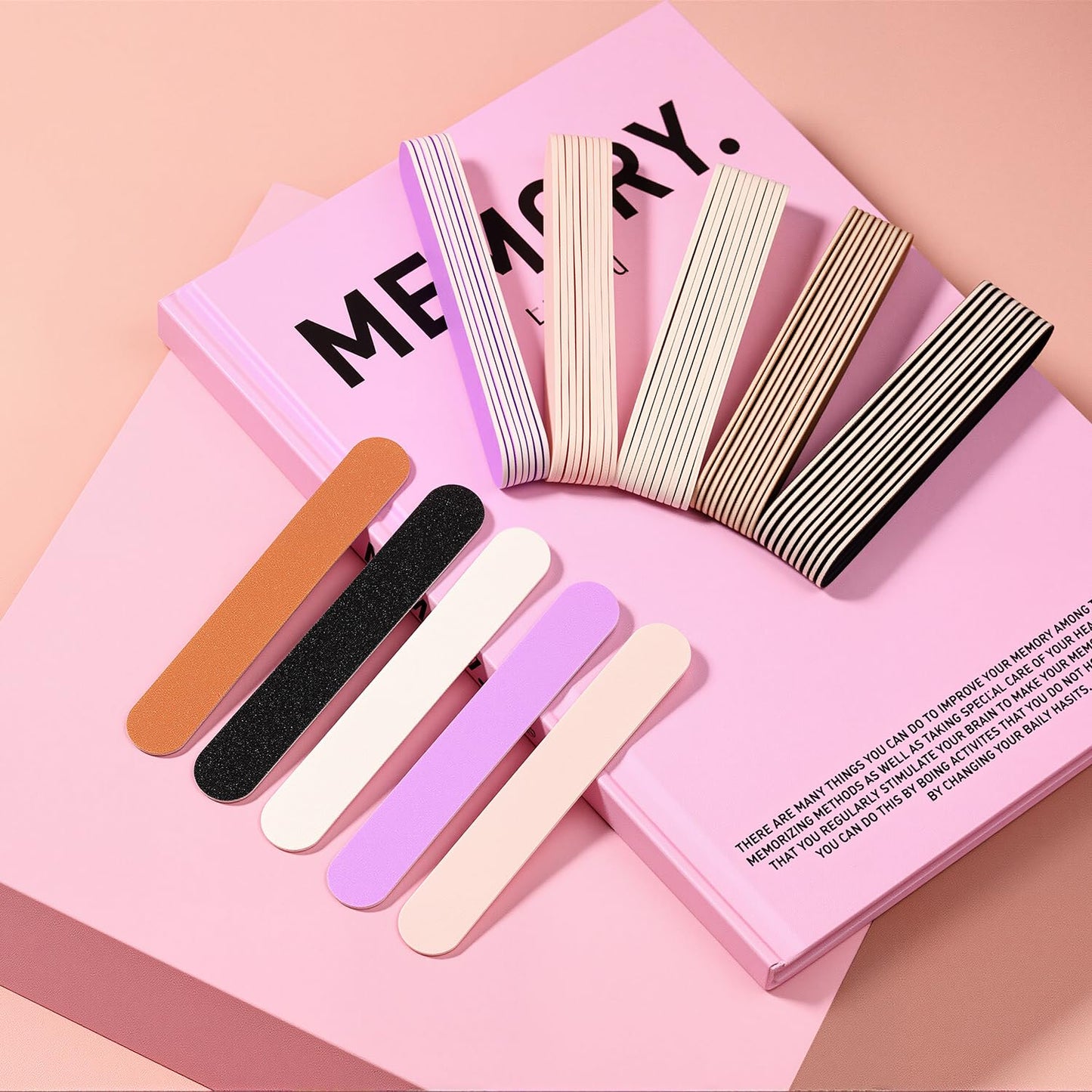 Mini Nail Files Grit Emery Boards for Nails (100/180), 50 Pcs Disposable Doubled Sided Coarse & Fine Bulk Manicure Kit Home Salon Use (Amazon Find - Makartt)
