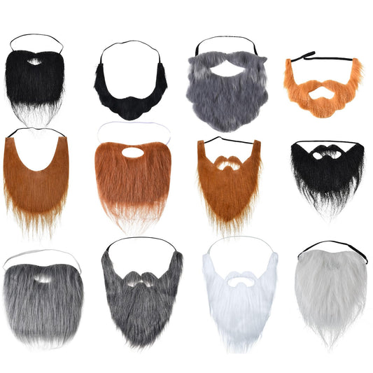 Fake Beard - Fake Mustache Costume-12 Pcs