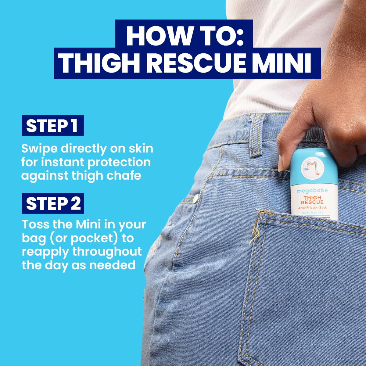 Travel Size Thigh Rescue Anti-Chafe Stick (Amazon Find - Megababe)