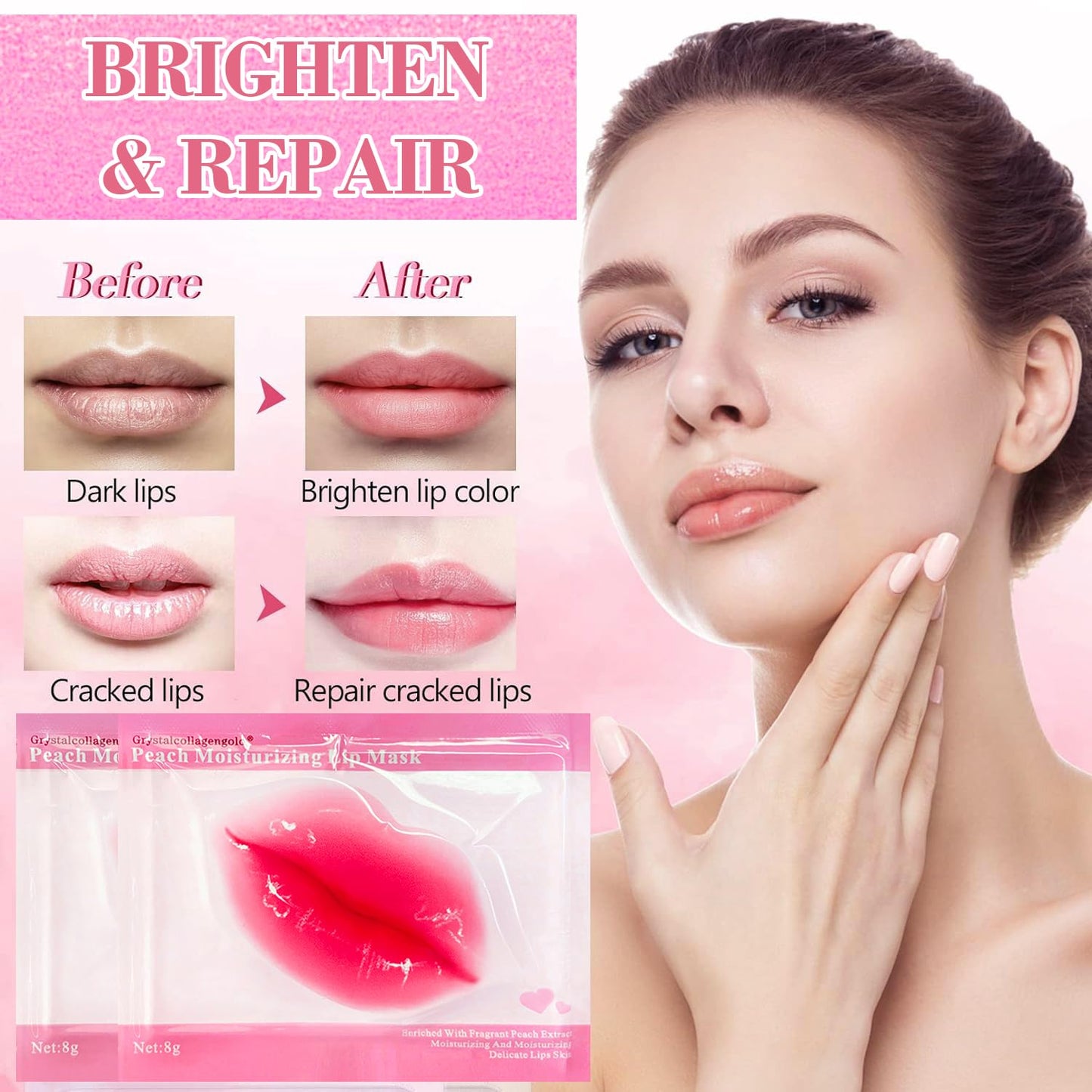 Lip Mask & Eye Mask, (15 each)- 30 pc (Amazon Find - Eakroo)