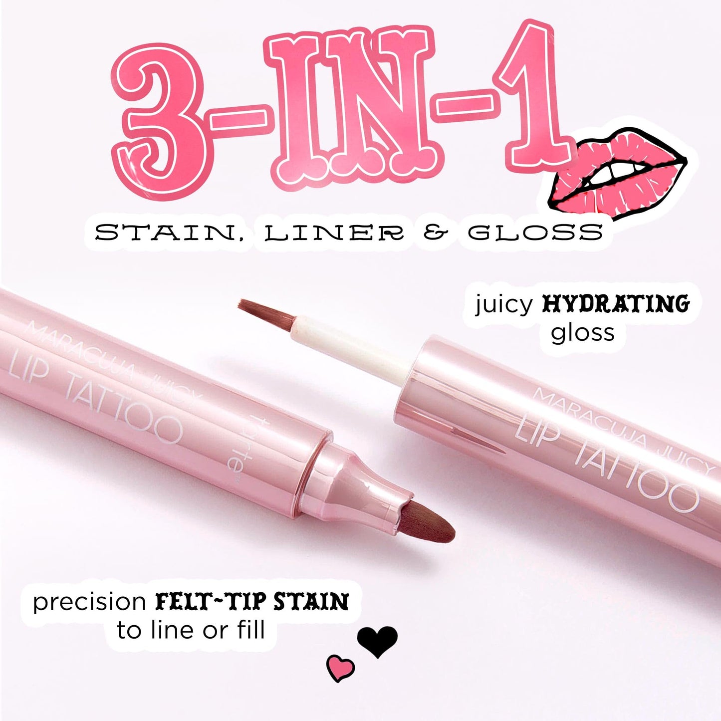 2-in-1  Lip Stain Tint & Nourishing Gloss Combo (Amazon Find - Tarte)
