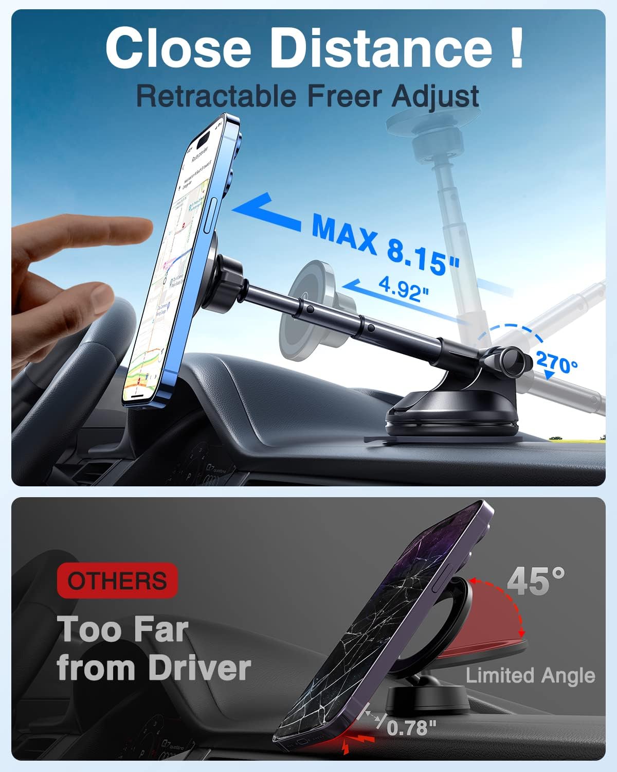 MagSafe Car Mount-Phone Holder Cell Stand (Amazon Find - VANMASS)