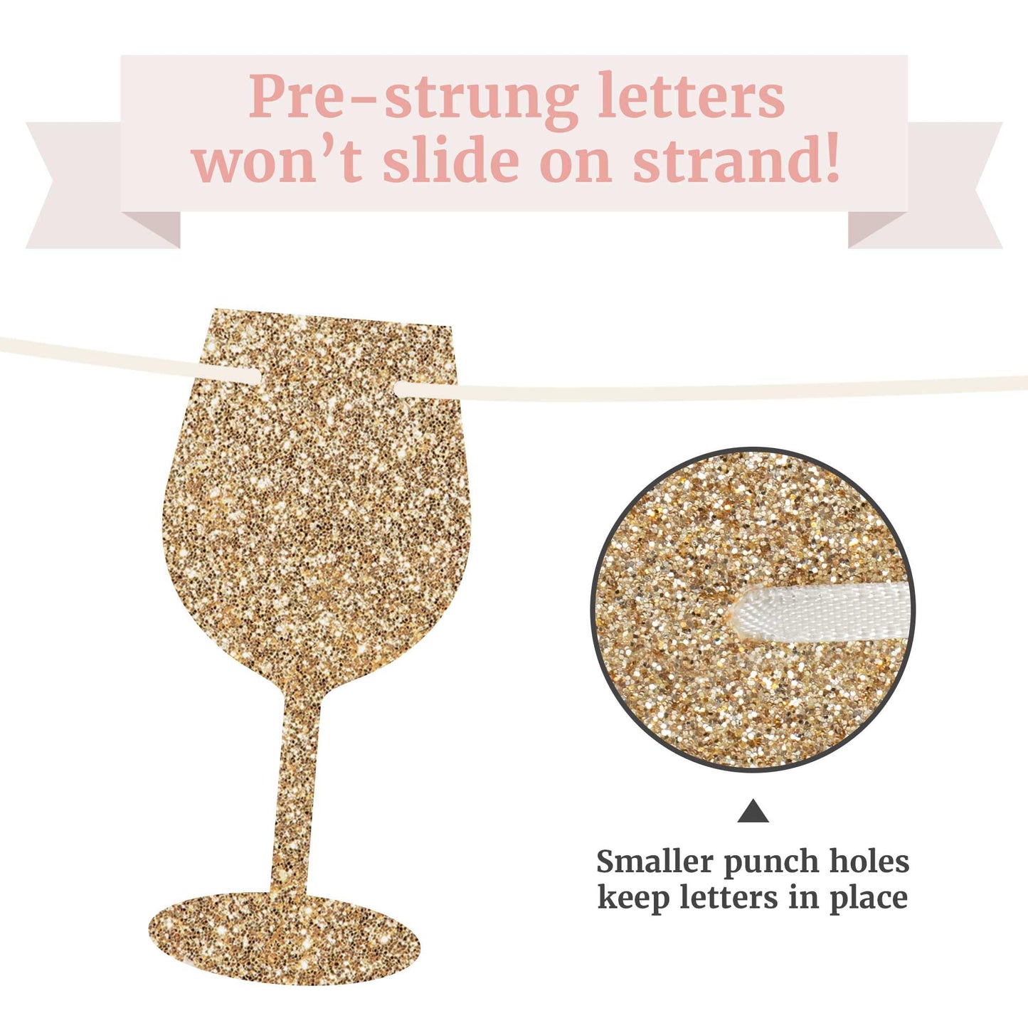 Pre-Strung Bubbly Bar Banner