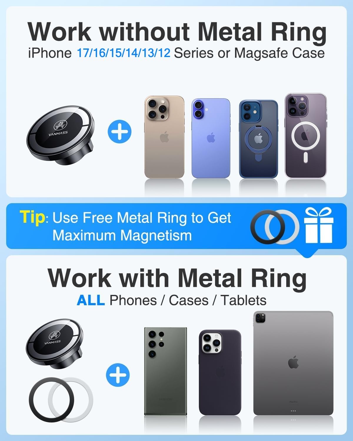 MagSafe Car Mount-Phone Holder Cell Stand (Amazon Find - VANMASS)