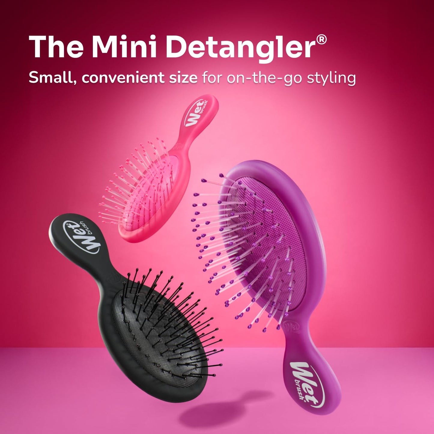 Mini Detangler Hair Brush, Detangling Travel Hairbrush, Ultra-Soft IntelliFlex Bristles Glide Through Tangles with Ease, Pain-Free (Amazon Find - Wet Brush)