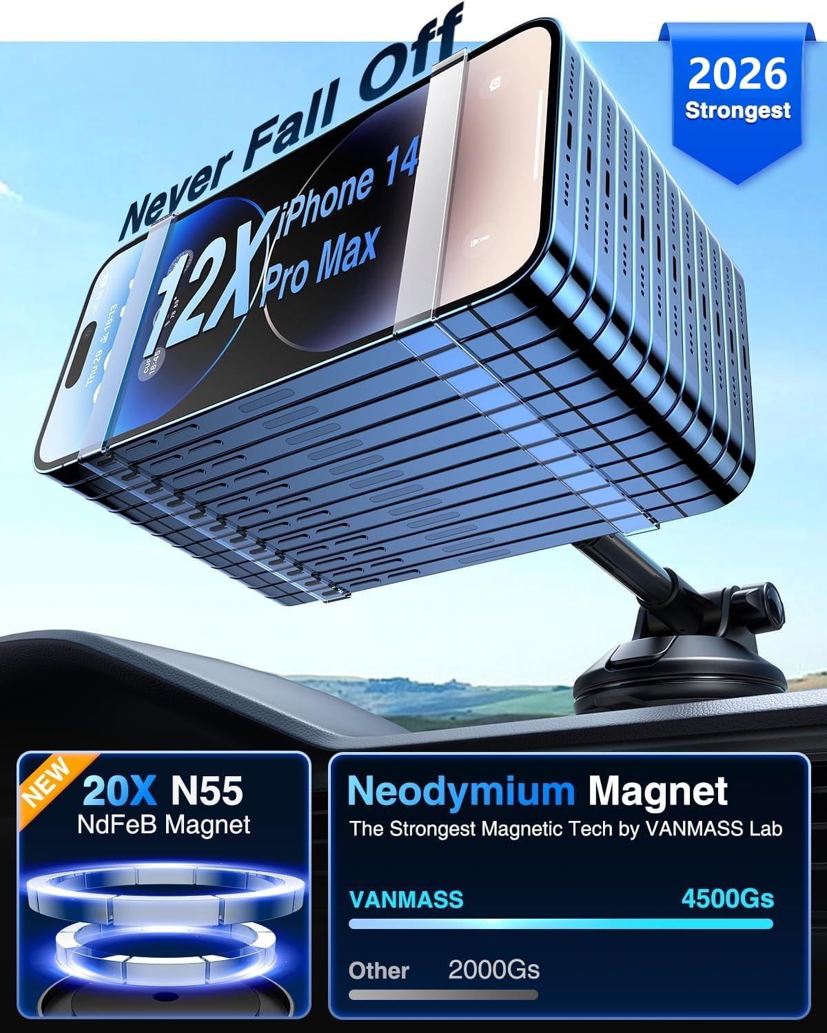 MagSafe Car Mount-Phone Holder Cell Stand (Amazon Find - VANMASS)
