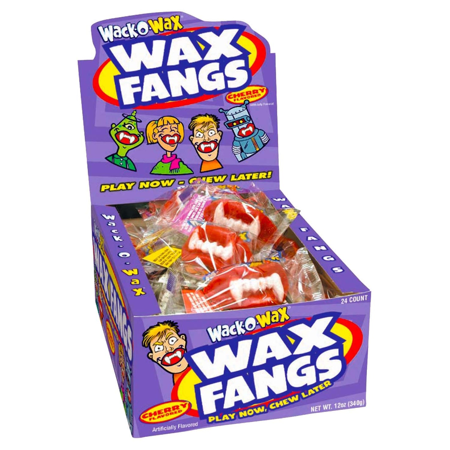 Wack-O-Wax Fangs – Cherry, 24 Count Box