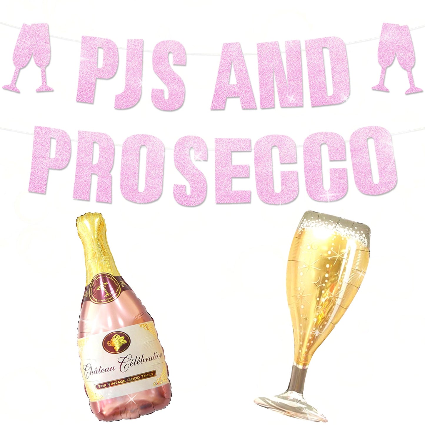 PJs and Prosecco Party Decor Set