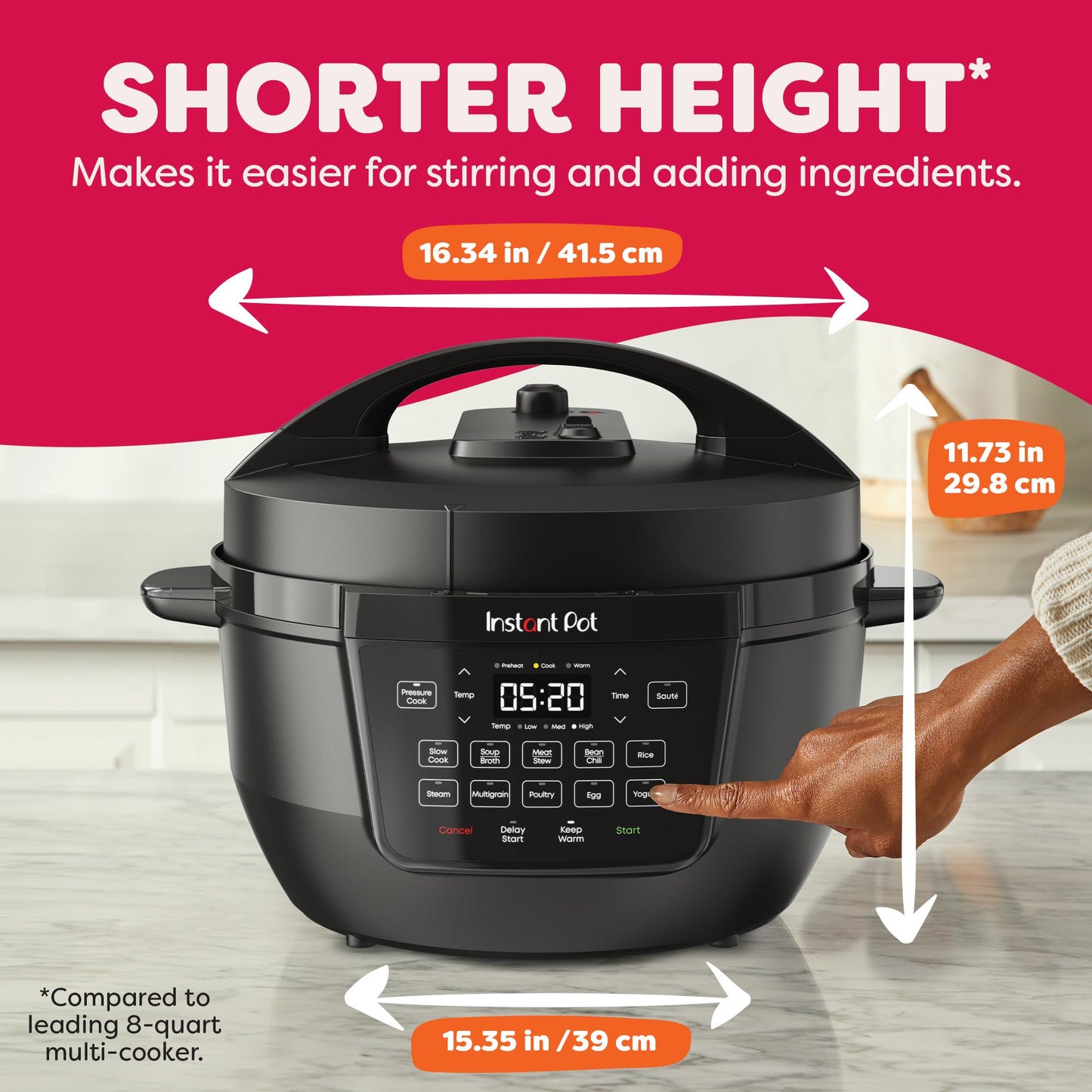 Instant Pot 7.5QT RIO Wide, 7-in-1 Electric Multi-Cooker,