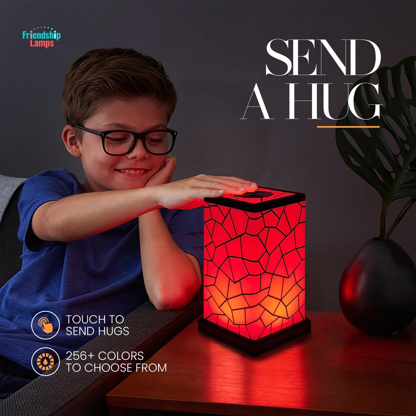 Friendship Lamp Long Distance WiFi Touch Light with Instant Sync, Easy Setup, No Subscription Required, Color-Changing LED Gift for Family, Friends & Loved Ones - 2 Sets