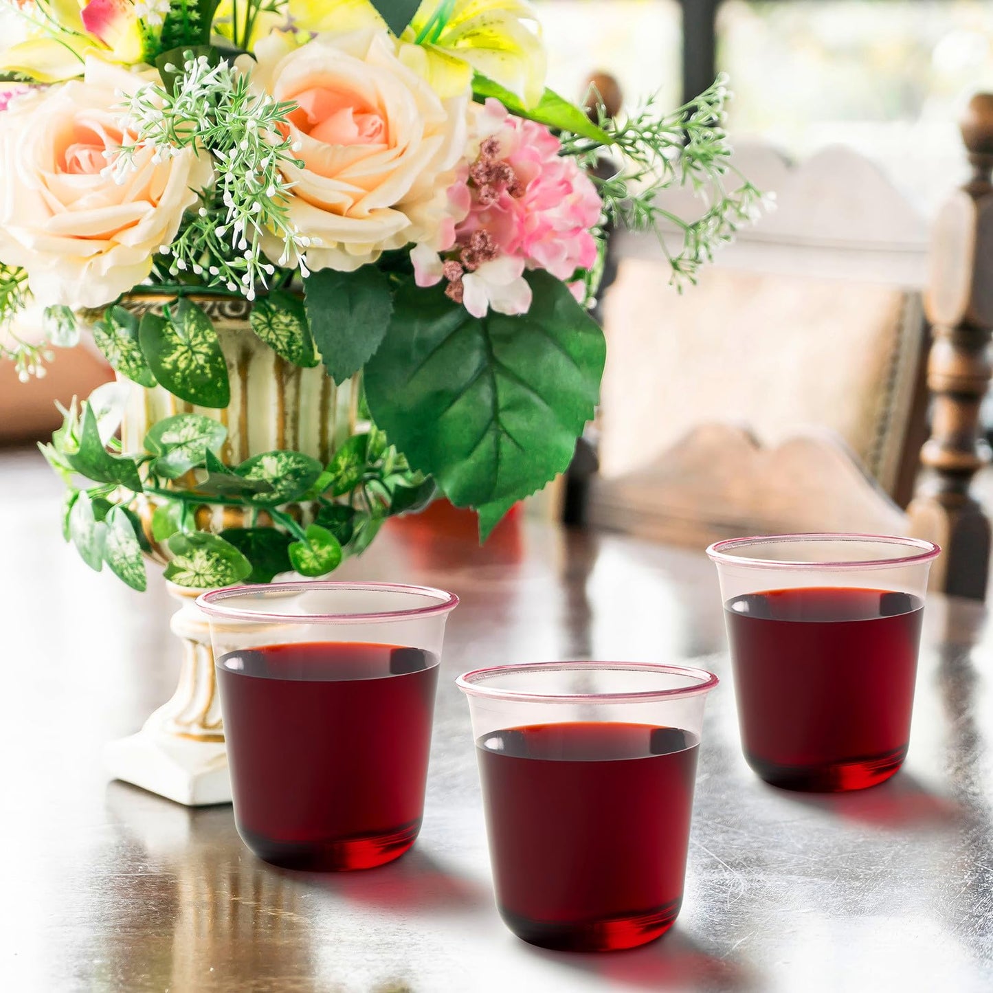 Pink Plastic Cups 12 Oz-100pc
