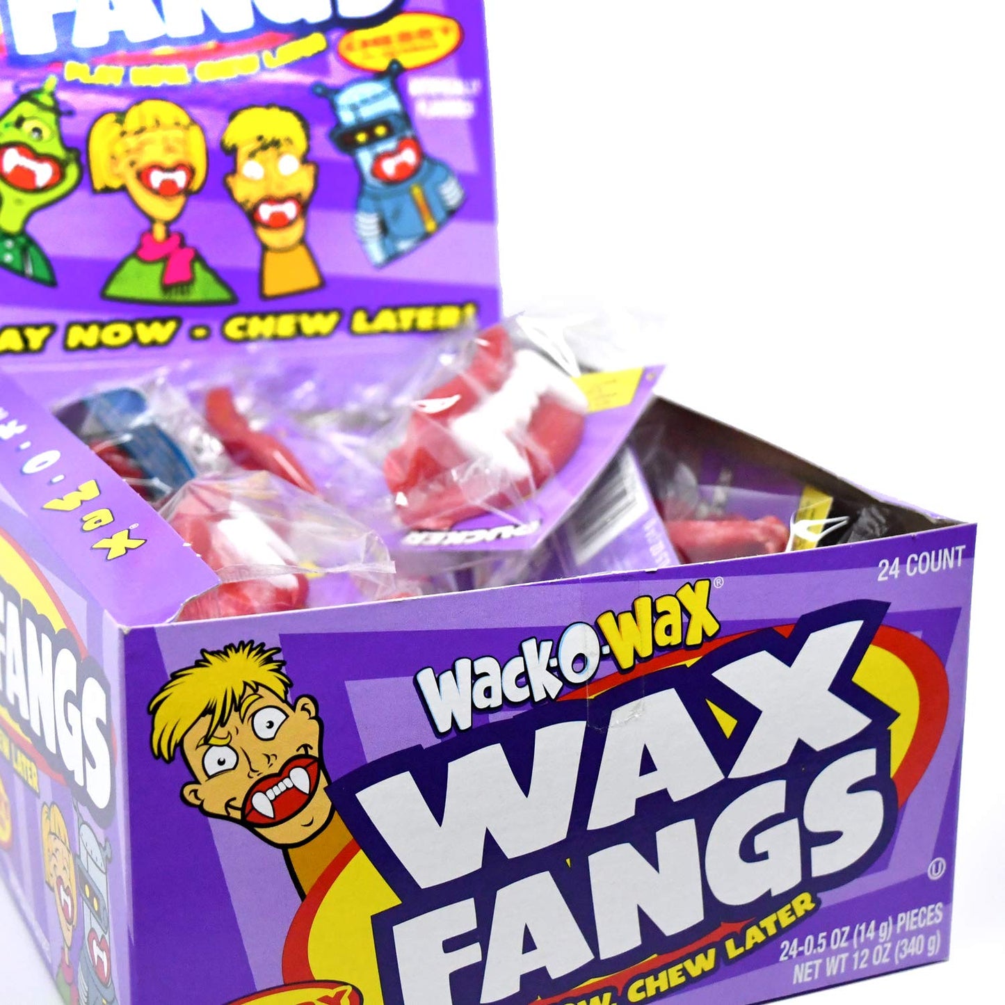 Wack-O-Wax Fangs – Cherry, 24 Count Box