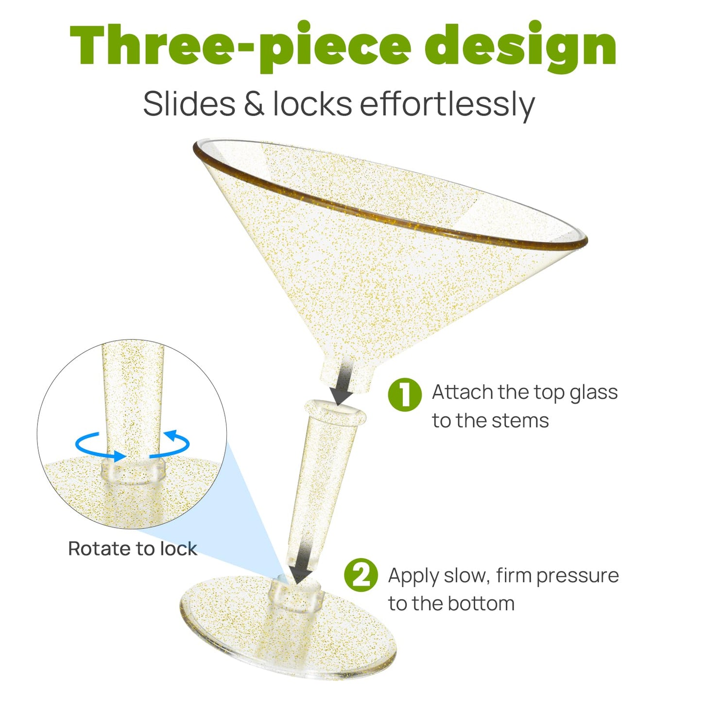 Plastic Giant Martini Glasses 48 oz-set of 4