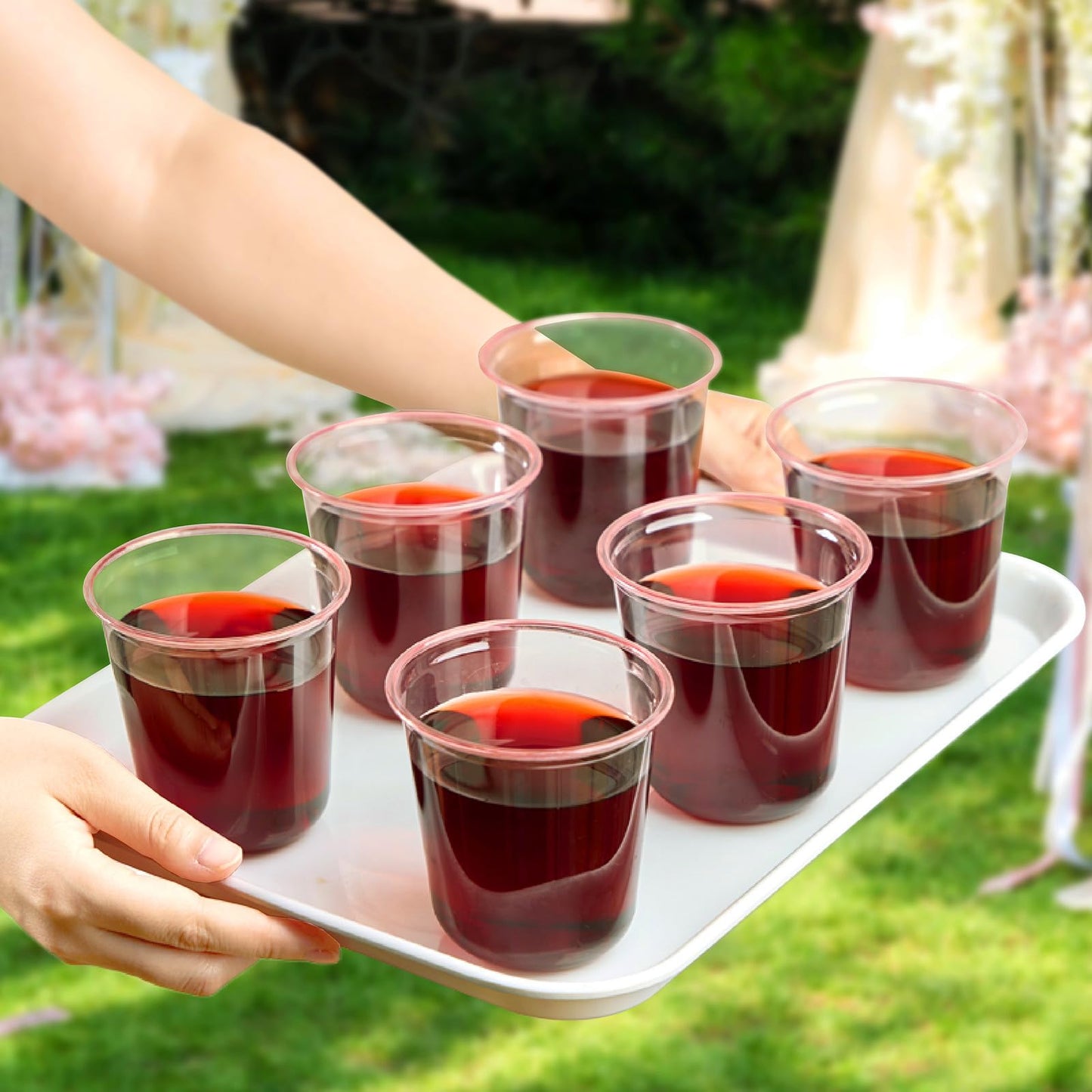 Pink Plastic Cups 12 Oz-100pc