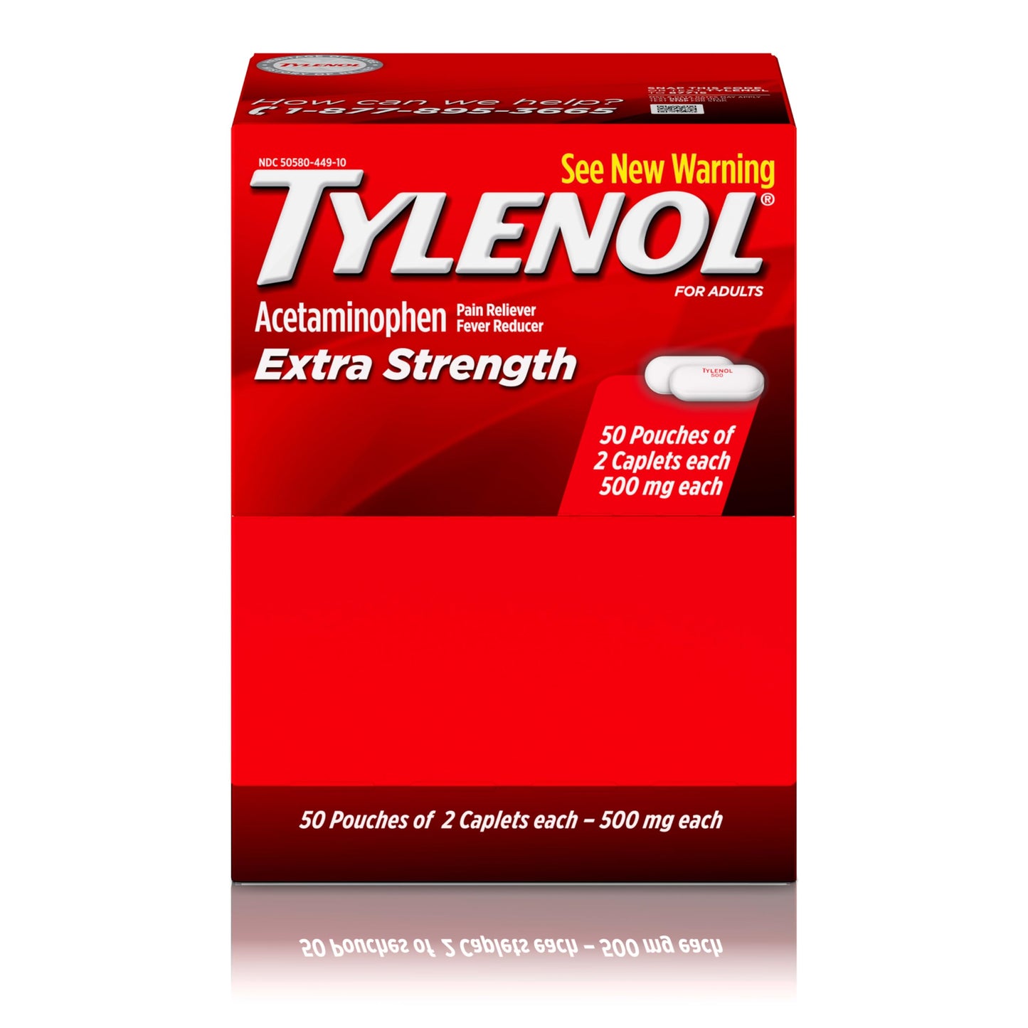 Tylenol Extra Strength Acetaminophen Caplets, 500 mg