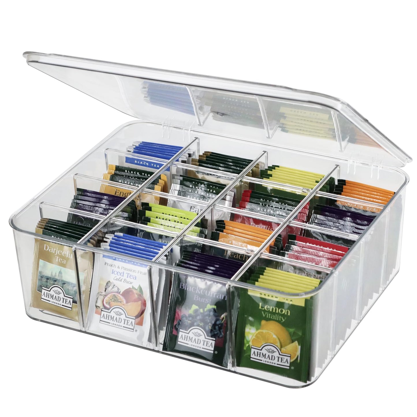 Drawer Organizer, 16 Compartment Removable Divided Plastic Storage Bin with Lid (Amazon Find - ZEXALOR)