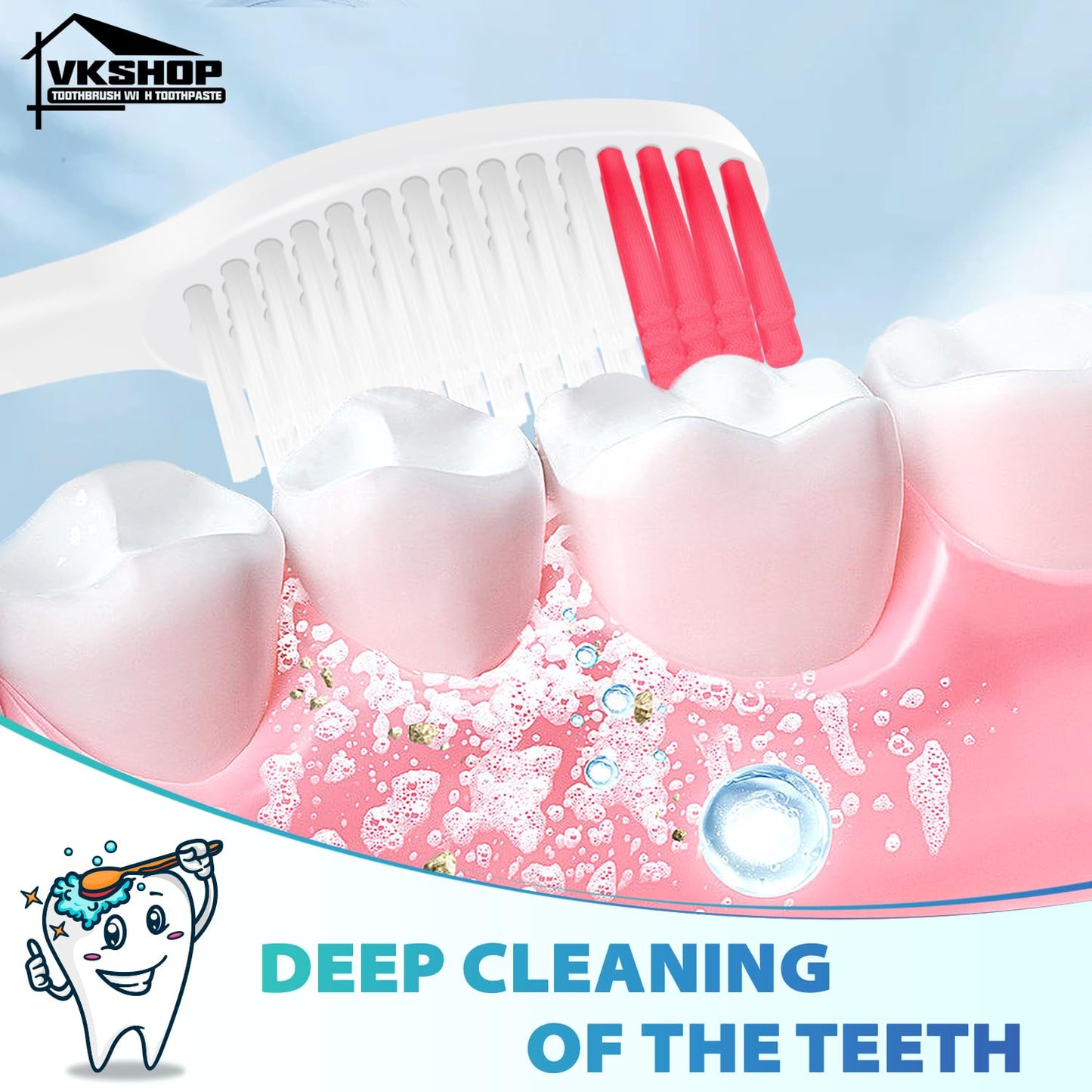 Disposable Toothbrush with Toothpaste, Individually Wrapped-24 Pack