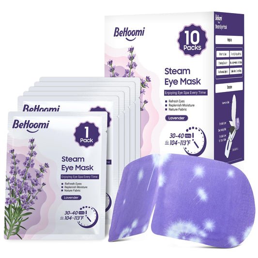 Self Heating On The Go Steam Eye Mask, 10 Packs (Amazon Find - BeHommi)