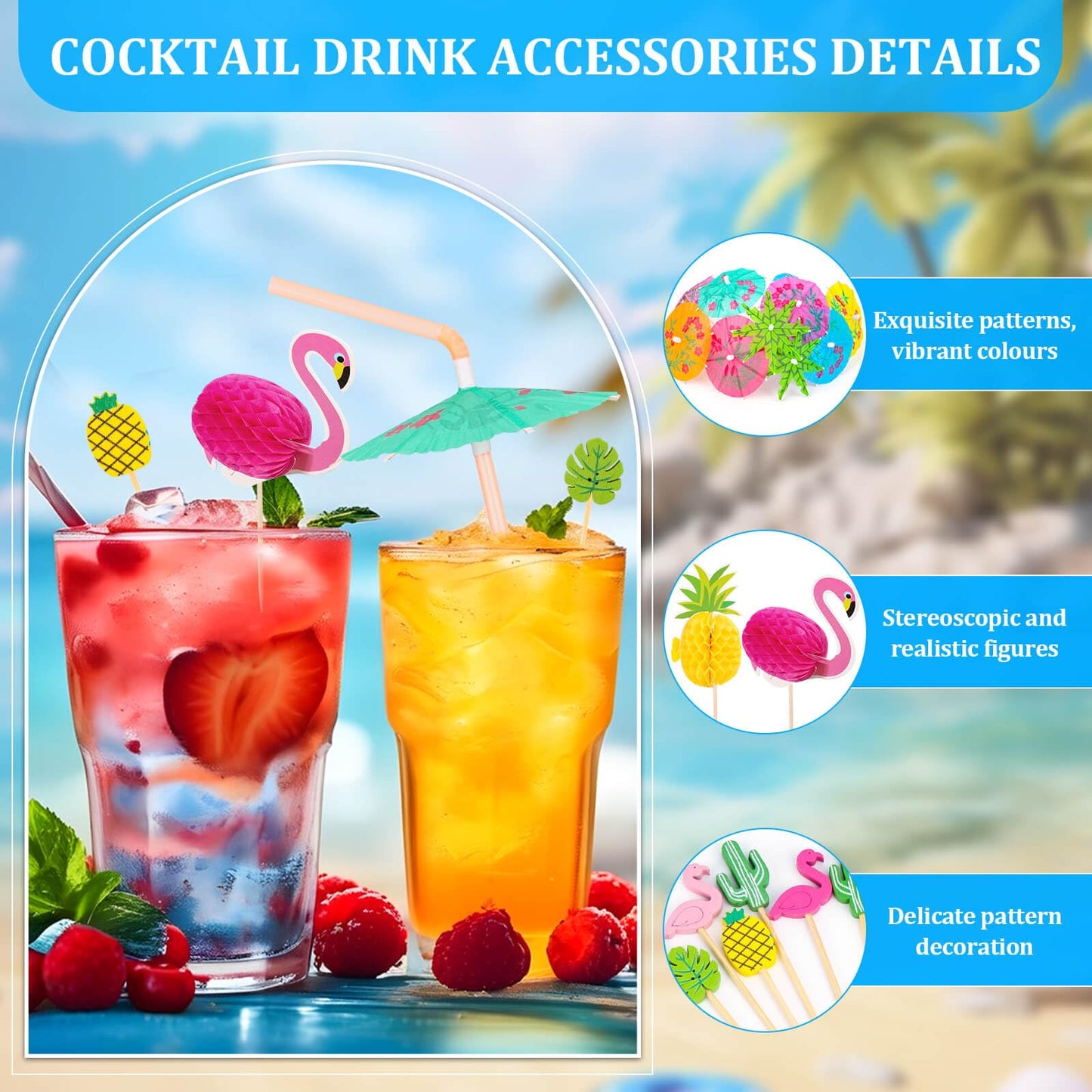 180PCS Cocktail Drink Accessories