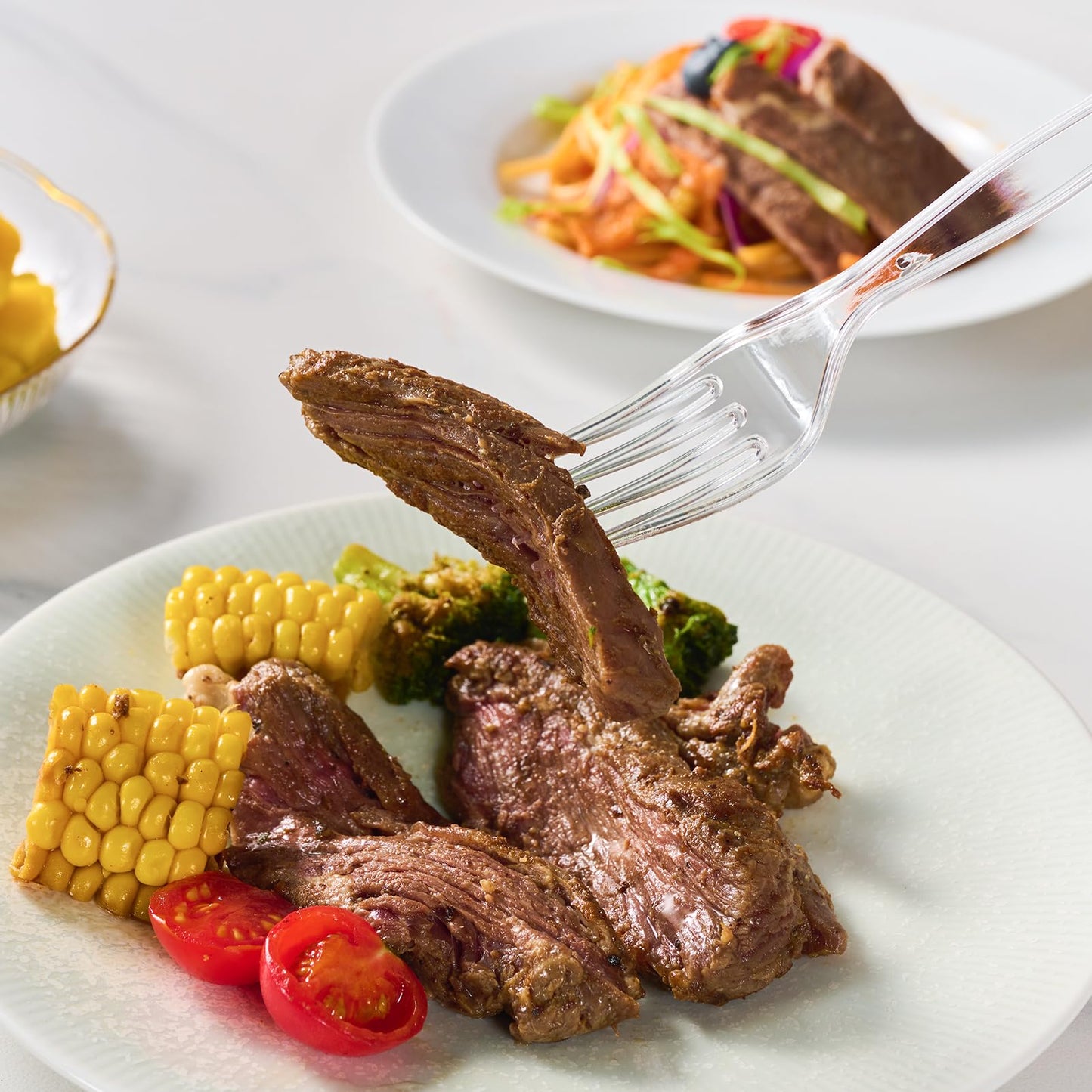 360 Count Clear Plastic Forks Heavy Duty