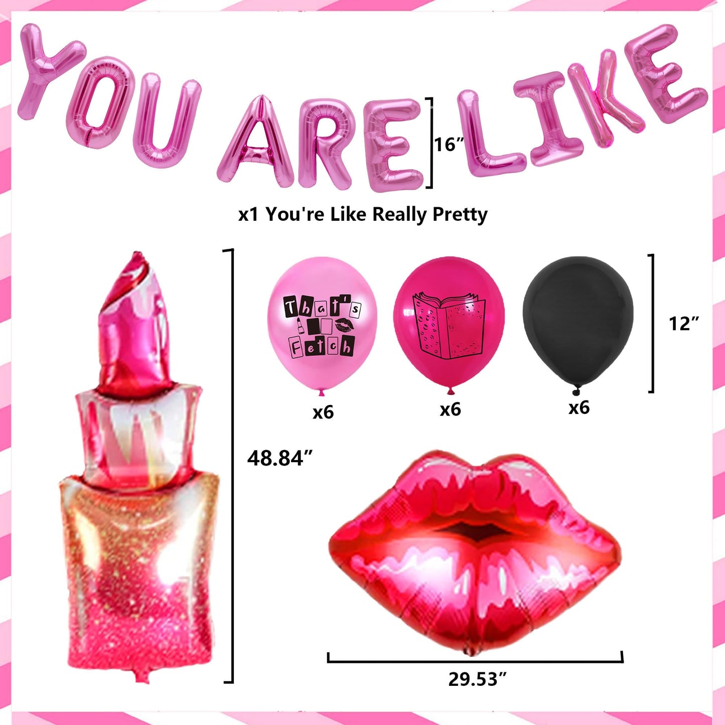 You Are Like Really Pretty Party Decor Mean Girl Party Set