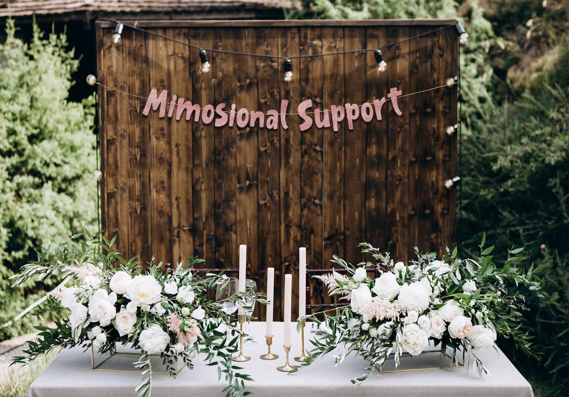 Mimosional Support Rose Gold Glitter Banner