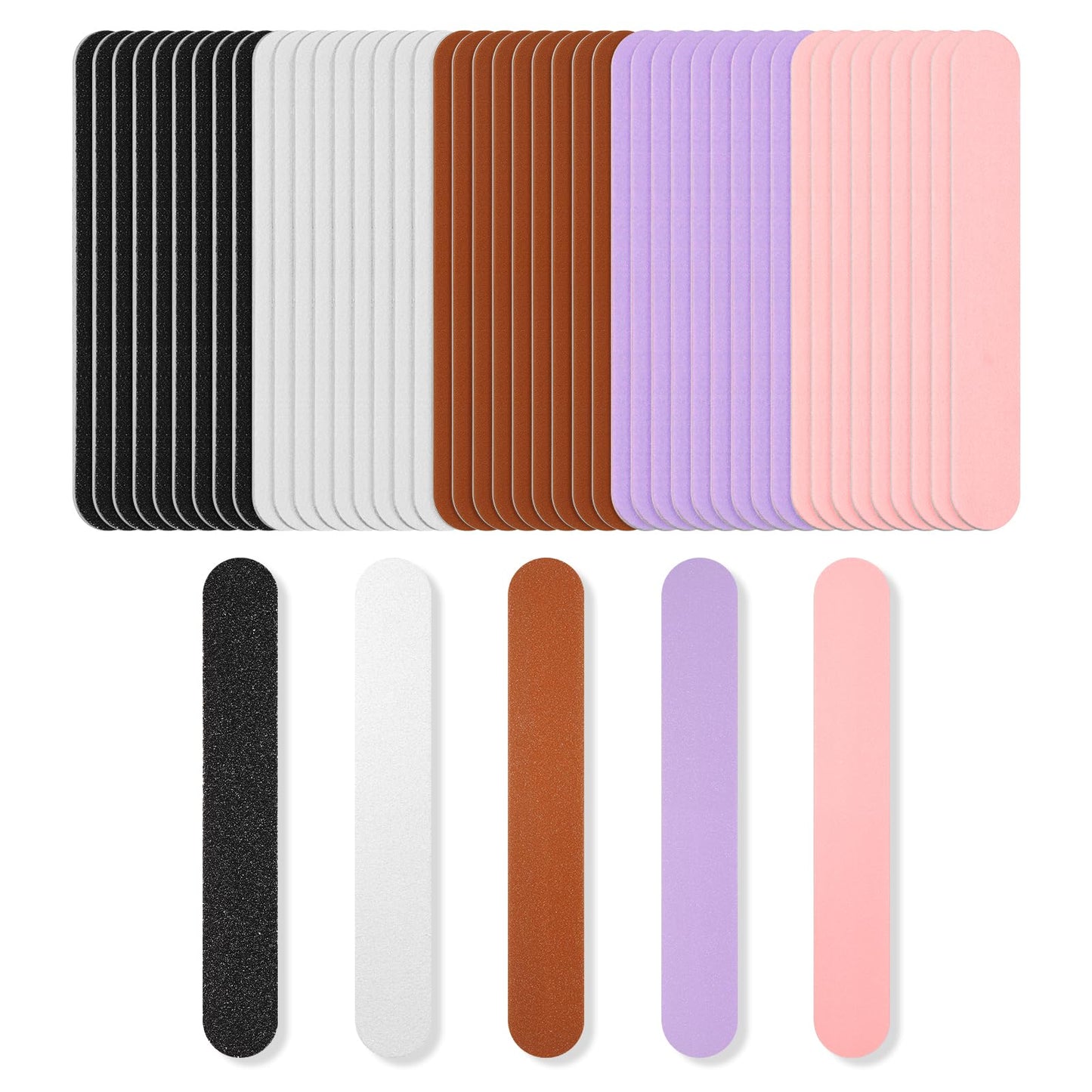 Mini Nail Files Grit Emery Boards for Nails (100/180), 50 Pcs Disposable Doubled Sided Coarse & Fine Bulk Manicure Kit Home Salon Use (Amazon Find - Makartt)