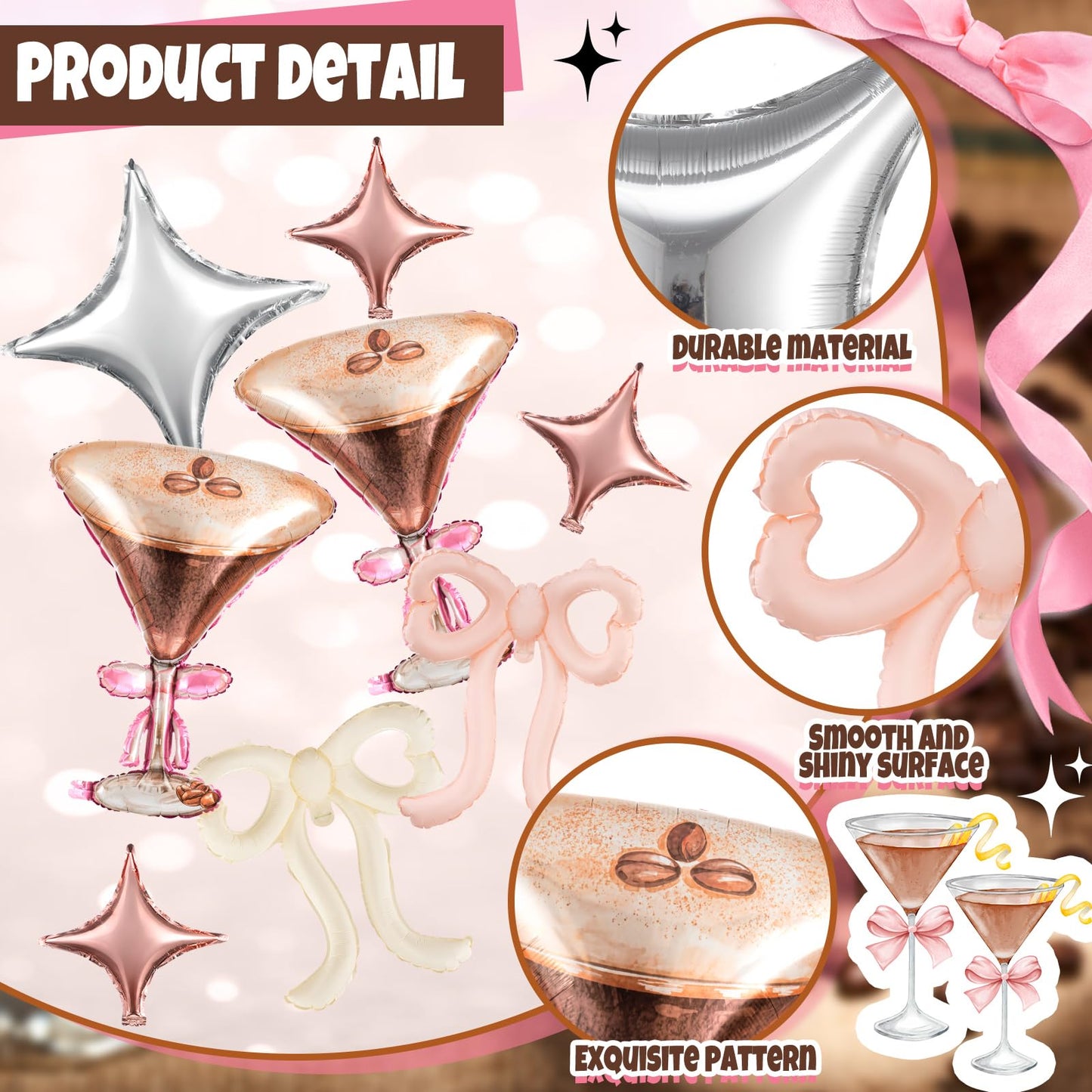 Espresso Martini Balloon Set-12 Pcs