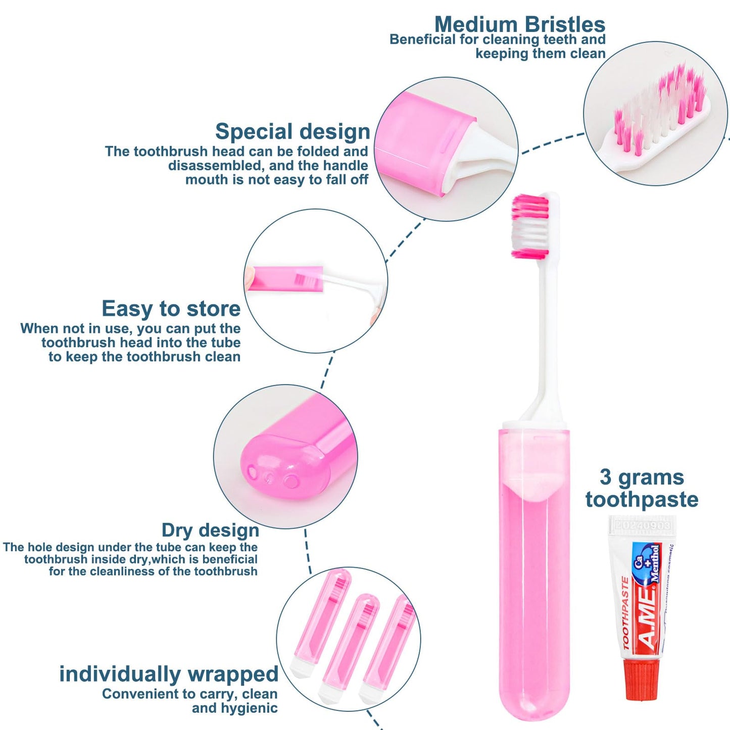 Traveling Toothbrush and Toothpaste Sets (20)