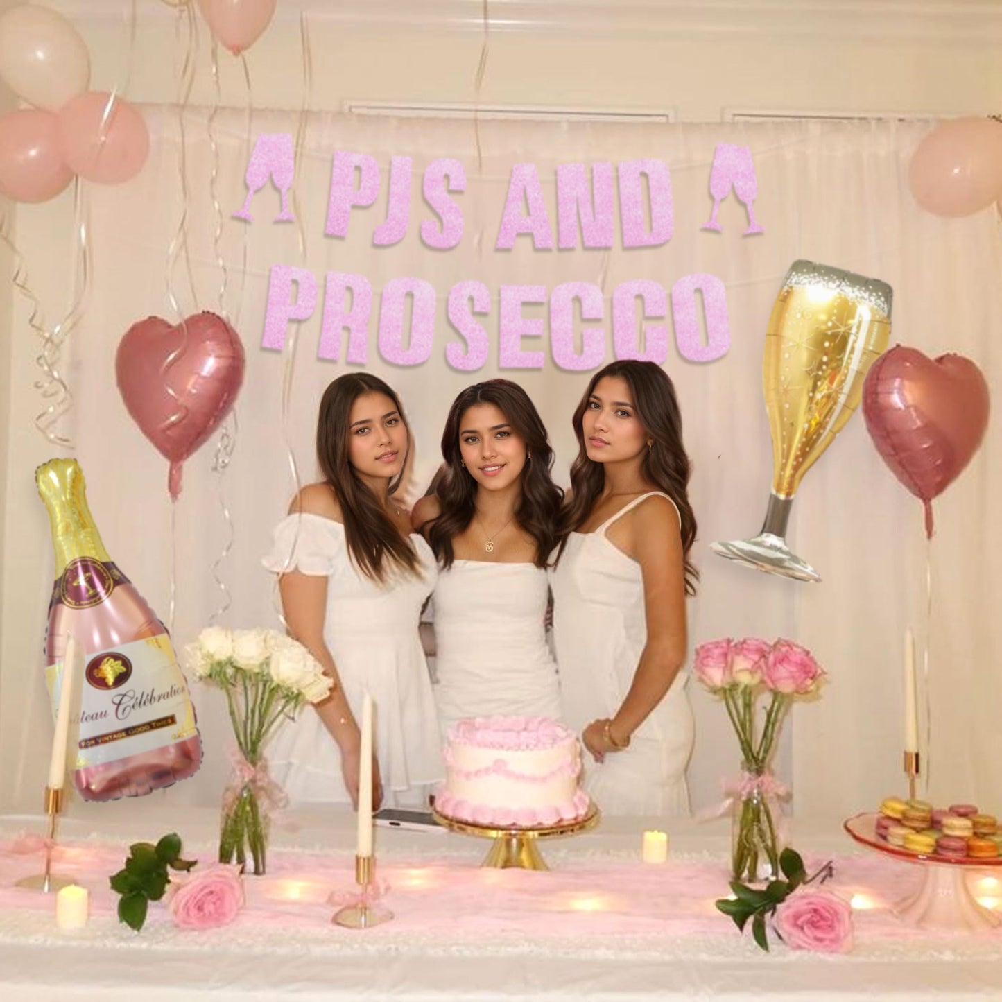 PJs and Prosecco Party Decor Set