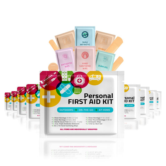 Portable Travel Size First Aid Kit - 10 Pack