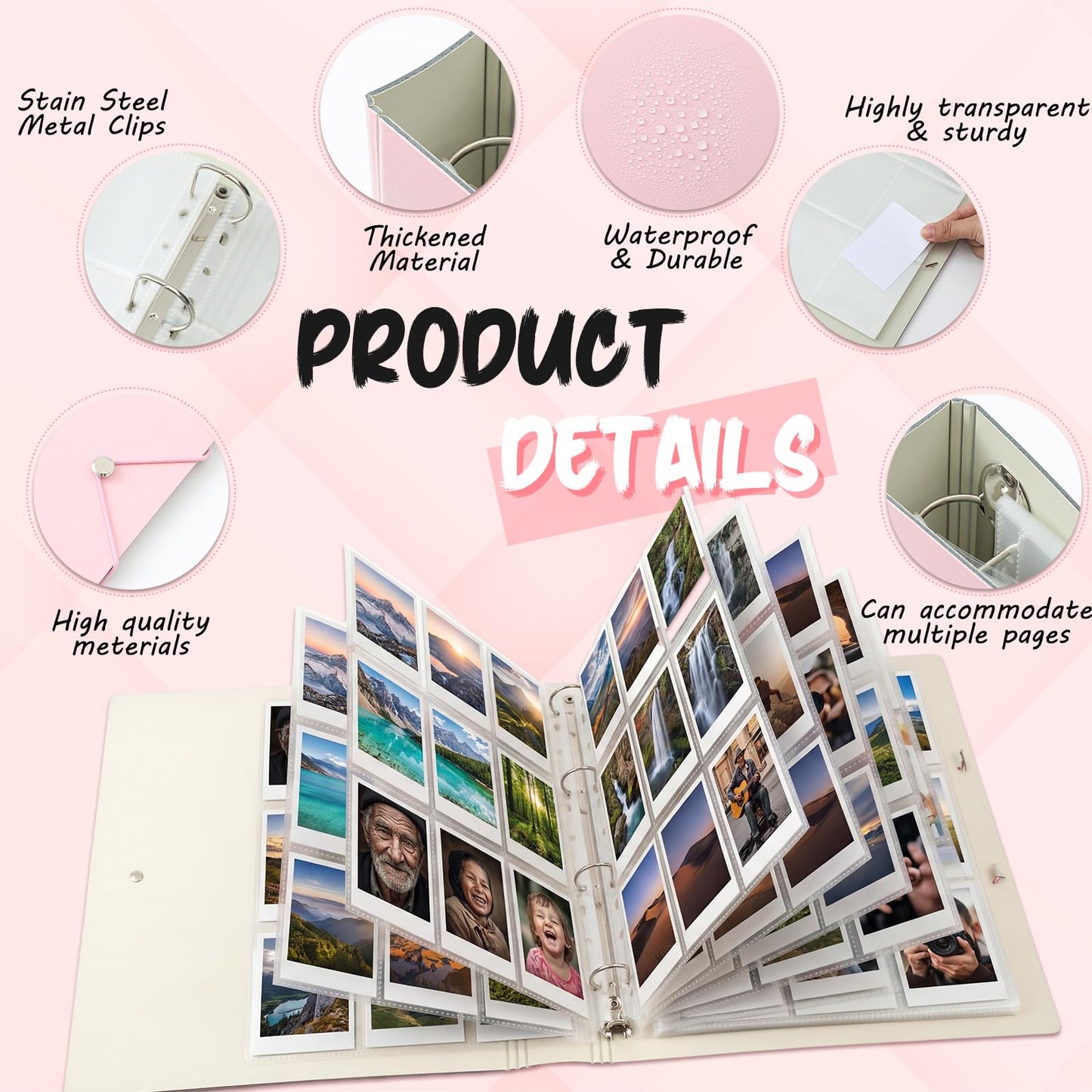 Kpop Photocard Binder with 50 Pages with 900 Card Slots, Kpop Photo Card Holder Book for Collectors (Amazon Find - Yinder)