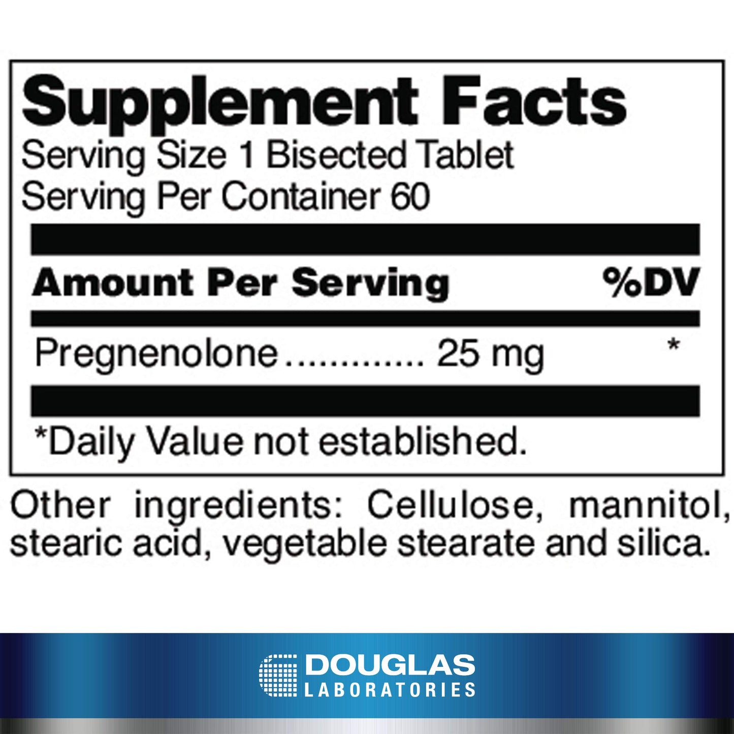Douglas Laboratories Pregnenolone (25 mg) - For Pancreas, Cortisol & Liver Support* 60 Tablets