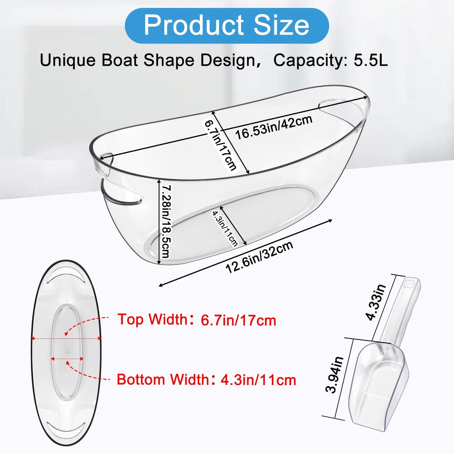 Ice Bucket with Scoops & Metal Wine Bottle Opener-2 Packs