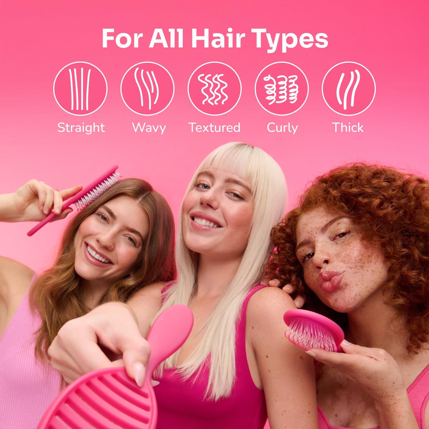 Mini Detangler Hair Brush, Detangling Travel Hairbrush, Ultra-Soft IntelliFlex Bristles Glide Through Tangles with Ease, Pain-Free (Amazon Find - Wet Brush)