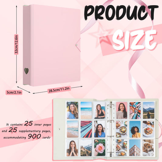 Kpop Photocard Binder with 50 Pages with 900 Card Slots, Kpop Photo Card Holder Book for Collectors (Amazon Find - Yinder)