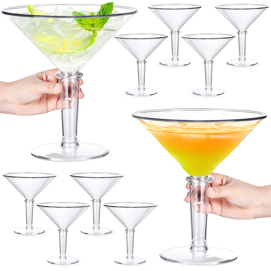 Giant Martini Glass Plastic Large Martini Glasses-48oz- 10pcs