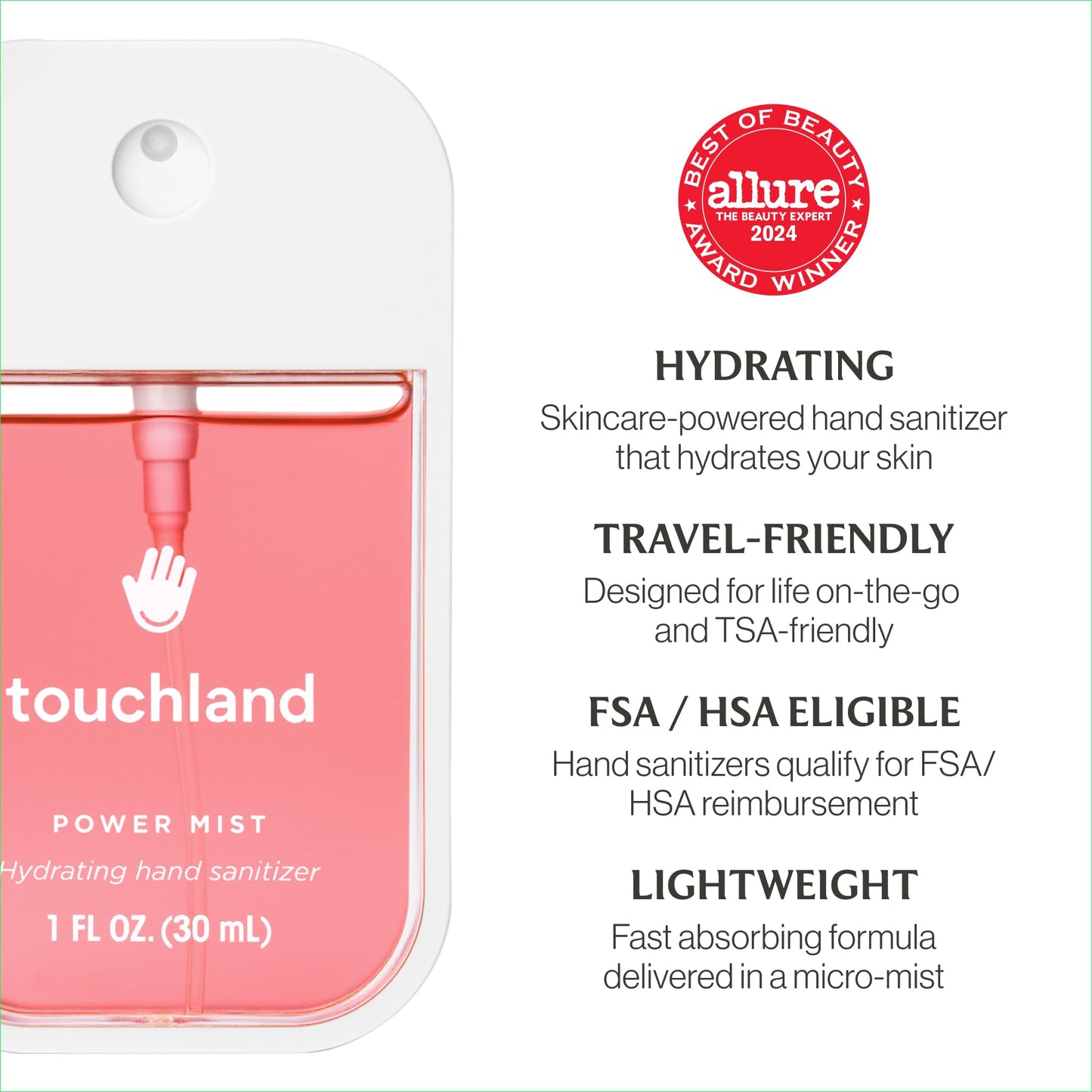 Hydrating Hand Sanitizer Spray, Set of 3 (Amazon Find - Touchland)