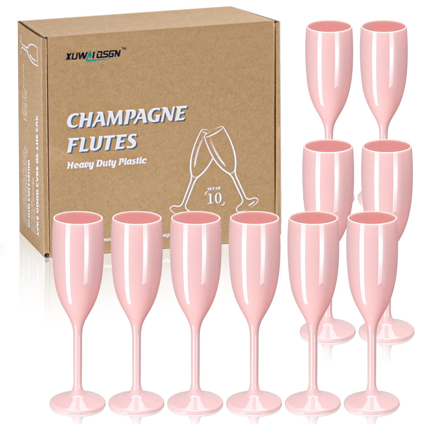 Champagne Flute Acrylic Champagne Glasses - 10pc