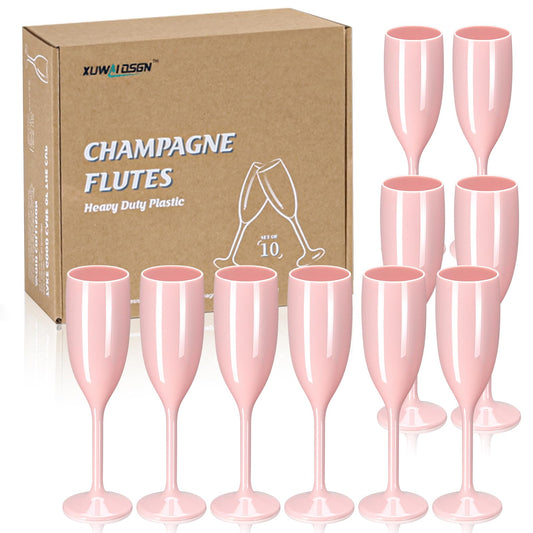 Champagne Flute Acrylic Champagne Glasses - 10pc