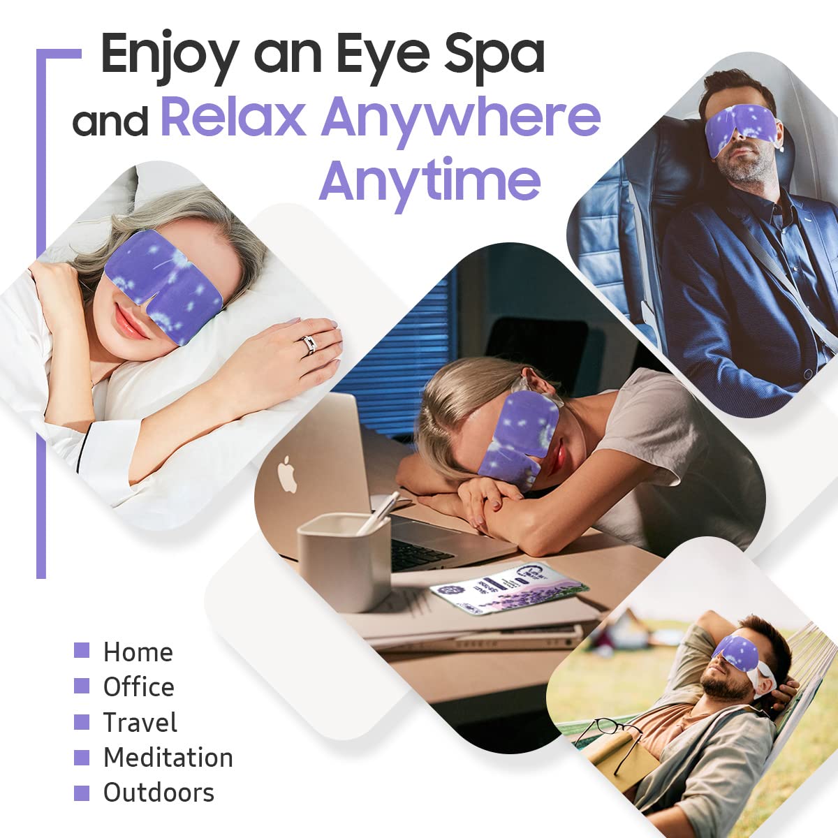Self Heating On The Go Steam Eye Mask, 10 Packs (Amazon Find - BeHommi)
