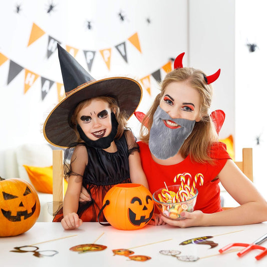Fake Beard - Fake Mustache Costume-12 Pcs