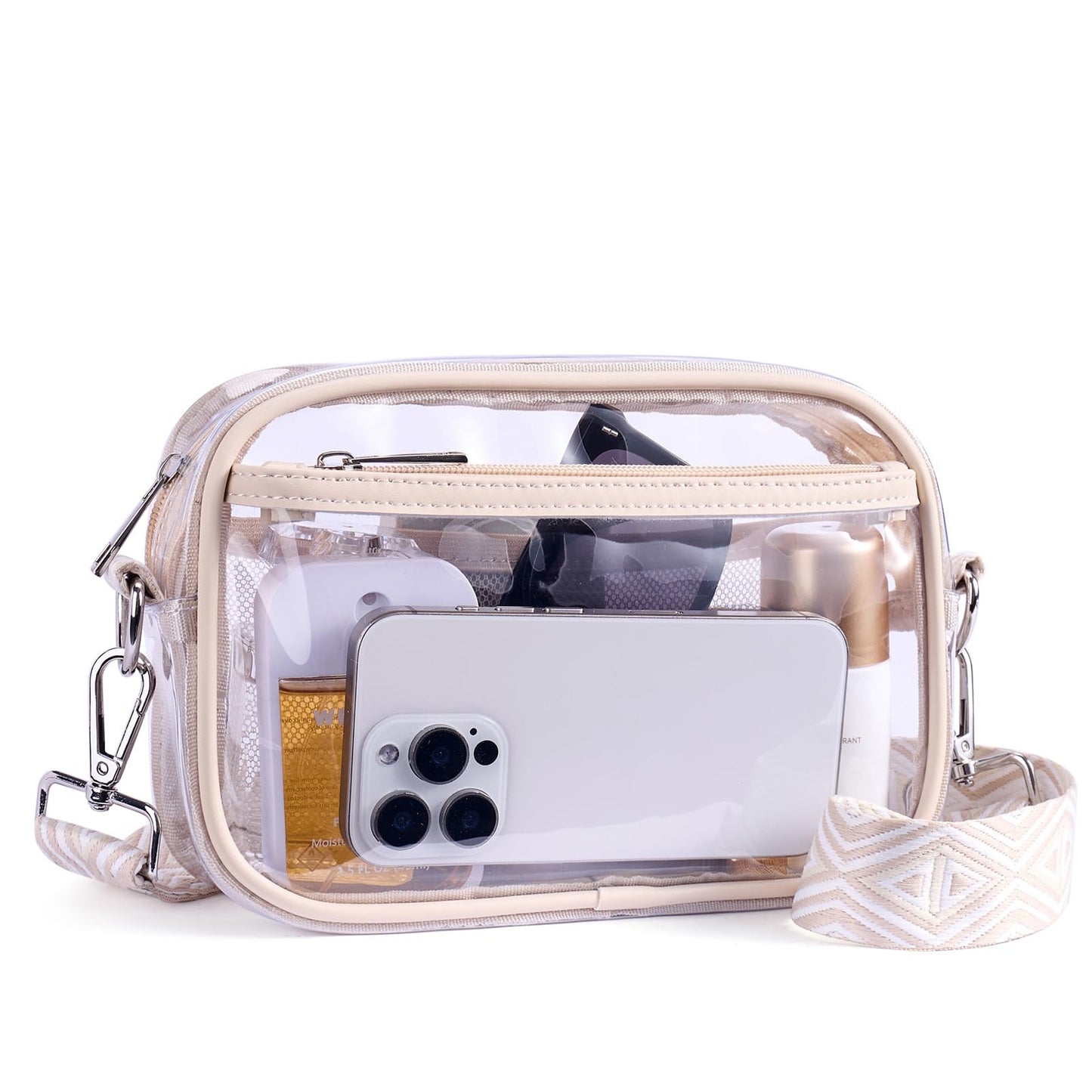 Clear Bag for Stadium Events Crossbody Bags for Women Transparent Purse for Concerts, Games, Festivals (Amazon Find - Frevaou)
