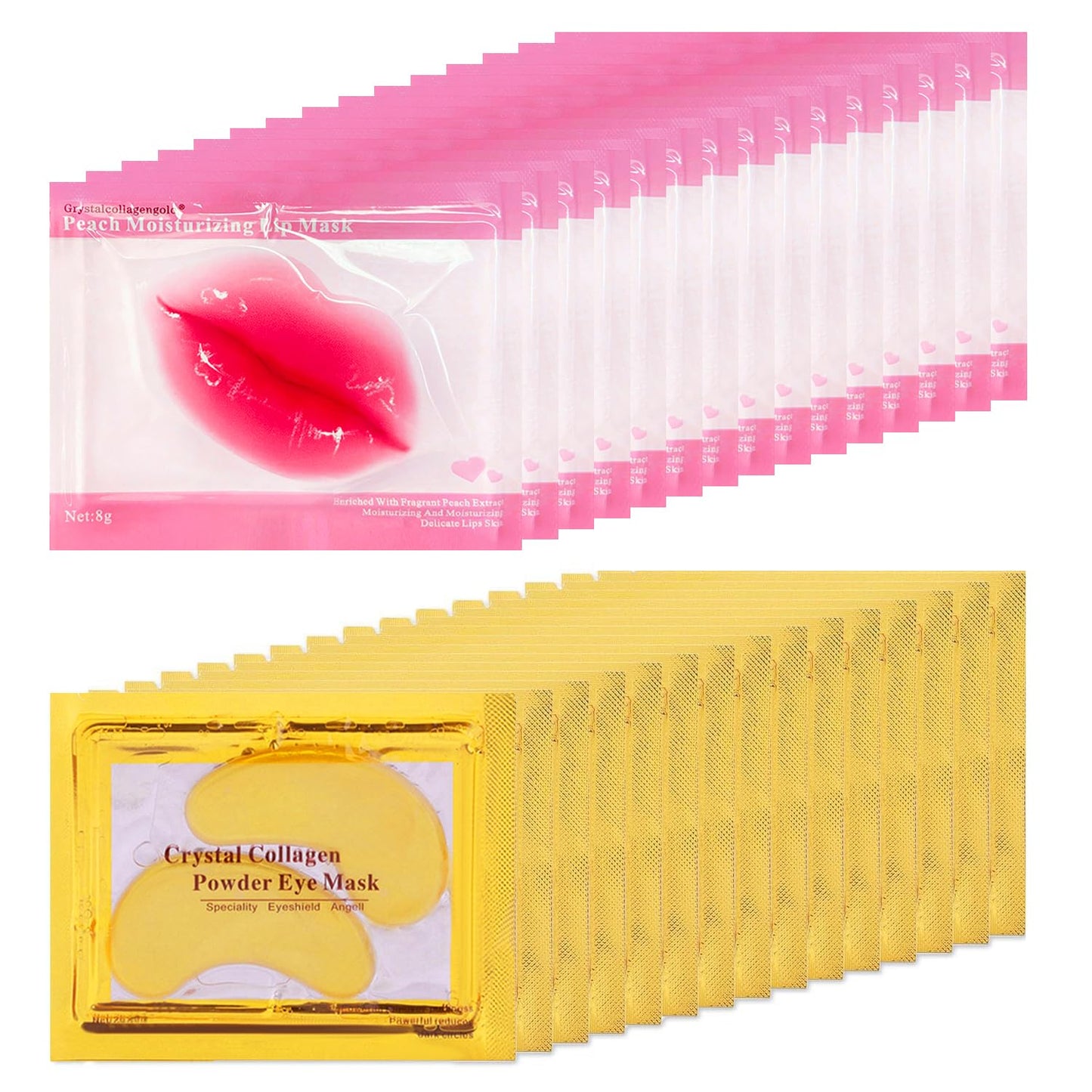 Lip Mask & Eye Mask, (15 each)- 30 pc (Amazon Find - Eakroo)